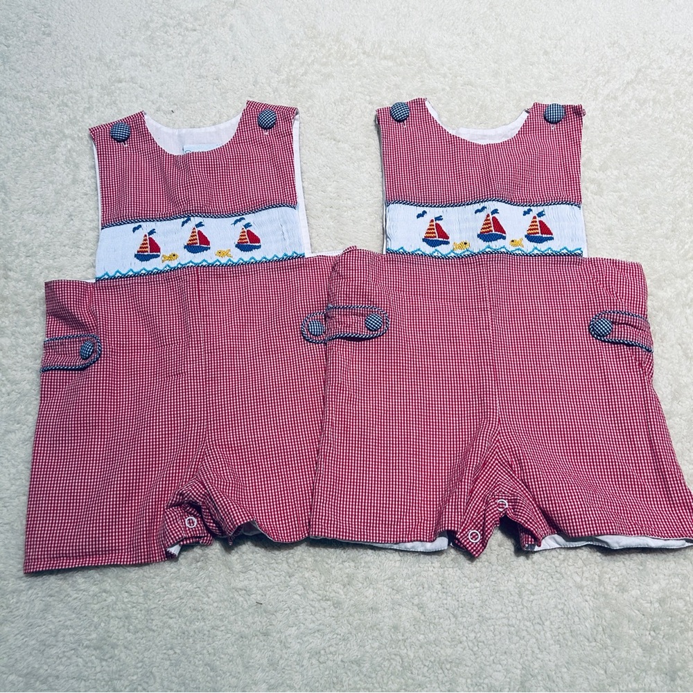 Twin Boy Bundle - Summer Smocked Jon Jons